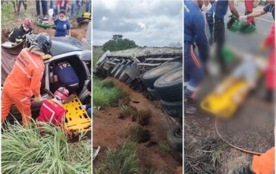 Dois homens morrem e uma criança fica ferida em grave acidente na BR-226, entre Sítio Novo e Grajaú