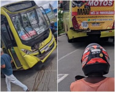 Acidente com dois ônibus e carros deixa ao menos dez feridos em São Luís