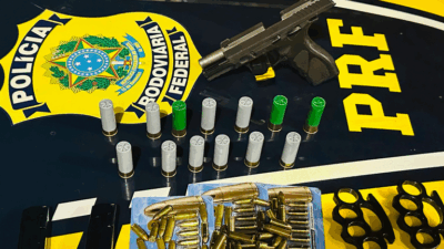 PRF prende homem com arma e grande quantidade de munições na BR-316, em Caxias