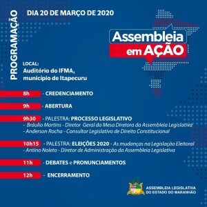 Itapecuru sediará quinta edição do Assembleia em Ação no próximo dia 20