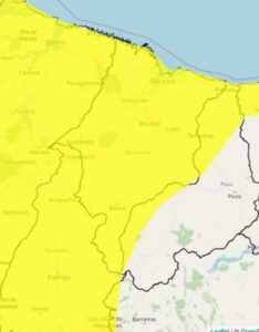 Meteorologia emite novo alerta de chuvas intensas para o Maranhão neste sábado; veja a previsão do tempo
