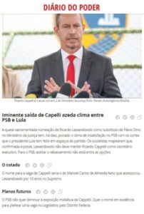 Cappelli em Off: Derrota de Flávio Dino no Ministério da Justiça repercute nacionalmente…