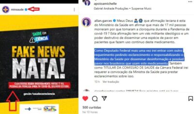 Ministra da Saúde será convocada para esclarecer “fakenews” divulgada em site do governo….