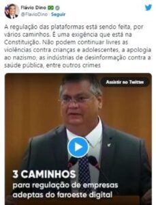 Enfim, a volta da censura: Retorno de Flávio Dino ao senado será para executar planos autoritários….