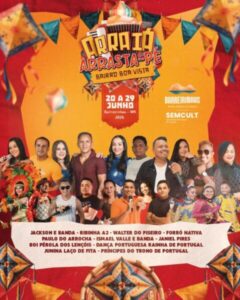 Saiu a programação do Arraial Arrasta Pé no Bairro Boa Vista, em Barreirinhas!