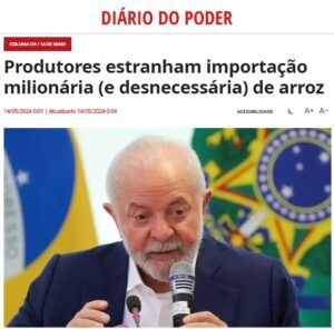 Conab, órgão dirigido pelo MST compra arroz milionário do exterior…