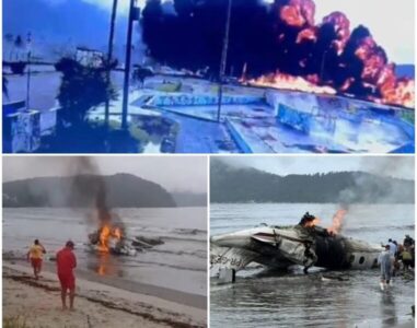 Avião cai em praia de Ubatuba, no litoral de São Paulo