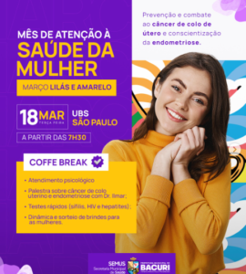 Prefeitura de Bacuri promove ações especiais para prevenção e conscientização sobre o câncer de colo de útero e endometriose