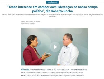 Na bucha: Roberto Rocha esclarece “debandada” no PTB e dispara que não é ele que tem interesse de “implodir” campo bolsonarista….