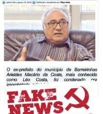 Eleições 2020: em Barreirinhas, Léo Costa segue na frente apesar de ser vítima das fakenews