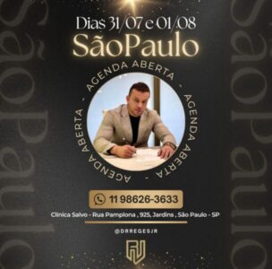 Dr. Reges confirma nova temporada de atendimentos em São Paulo nos dias 31/07 e 01/08