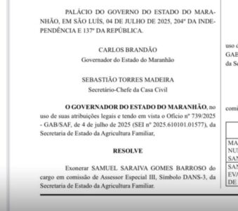 Brandão começa a demitir dinistas do governo…