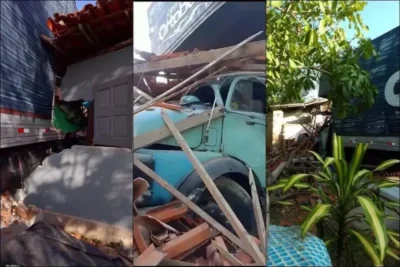 Caminhão desgovernado atinge e destrói residência às margens da BR-316, em Santa Luzia do Paruá