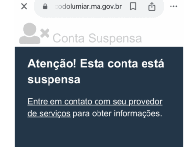 Site da Câmara de Paço do Lumiar está fora do ar e população fica sem acesso a informações