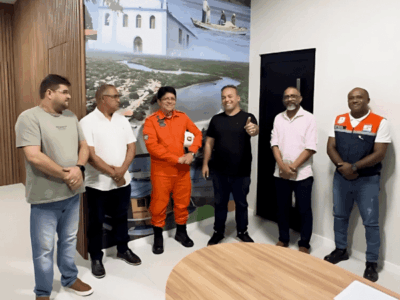 Paço do Lumiar: Fred Campos recebe Cel. Célio Roberto para discutir enfrentamento às fortes chuvas