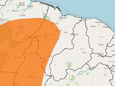 Alerta laranja no Maranhão: 85 cidades sob risco de chuvas intensas e ventos fortes