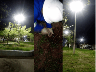 Praça da Família ganha iluminação após visita de Mariana Brandão e diálogo com juventude