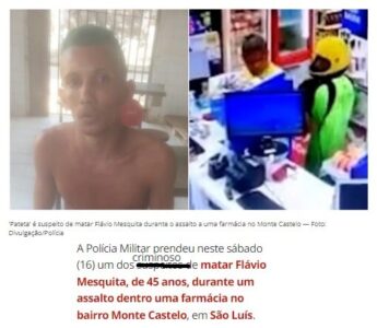 Policia prende assaltante e assassino de pai de família em farmácia…