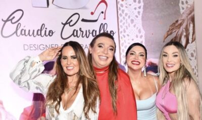 Cláudio Carvalho celebra em grande estilo os 15 anos de sua grife e faz collab com Paulinha Lobão, Tati Lobão e Karol Sampaio