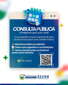 Prefeitura de Araioses lança consulta pública on-line