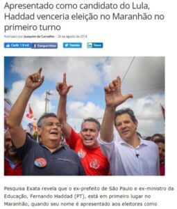 Explicação do “palanque” de Flávio Dino por Augusto Nunes, que chama Flávio Dino de “comunista cevado pela burguesia maranhense”…