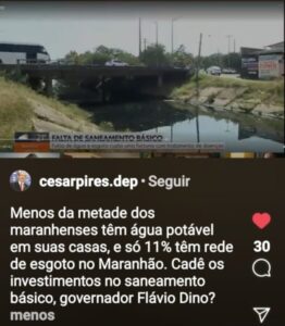 Roubalheira, genocídio? Assembléia Legislativa questiona onde Flávio Dino enfiou os envistimentos que deveriam ter ido para o saneamento básico…
