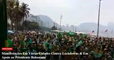 Sem respeitar ordens de ‘lockdow’ manifestações ocorreram em todo o Brasil em apoio a Bolsonaro e contra absurdos do STF…