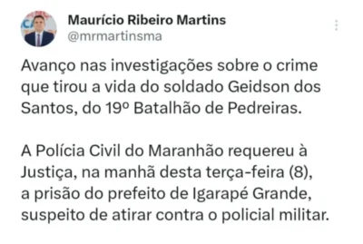 Secretário de Segurança confirma pedido de prisão de prefeito por morte de policial