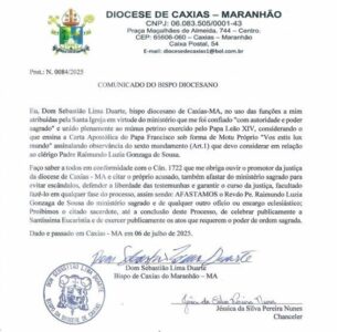 Por suspeitas de pedofilia, Diocese de Caxias afasta padre homenageado em Timon