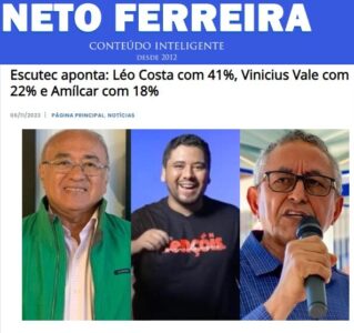 Barreirinhas 2024: Escutec mostra vantagem de Léo Costa sobre Vinícios Vale e Amilcar Rocha…
