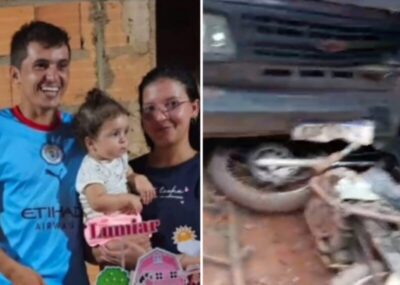 Caminhonete envolvida em acidente que matou casal e filha é incendiado em Arame