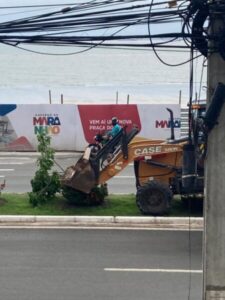 Moradores se revoltam com retirada das plantas pela Equatorial nos canteiros da Ponta D´Areia