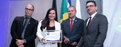 Deputada Ana do Gás representa Iracema Vale em homenagem da Adepol Brasil