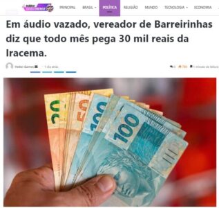 Acorda, MP: Dinheirama a fulote estaria sendo derramado em Barreirinhas…