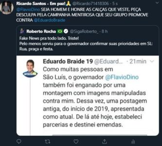 Após promover “fakenews” contra Eduardo Braide, Governador comunista terá humildade de reconhecer e pedir desculpas?