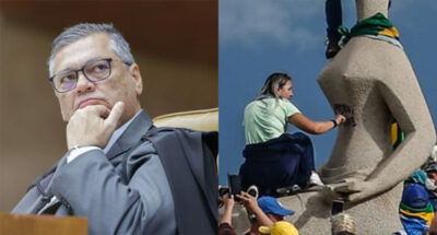 Dino segue Moraes e vota para condenar mulher que pichou estátua do STF