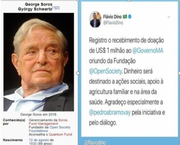 Atenção Igreja de Cristo: Vejam as ligações de Flávio Dino com a Open Society do magnata comunista George Soros, que seria financiador de abortos…