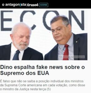 Outro boato Dinista: De saída da Justiça Dino aparece como “quase ministro” do STF…