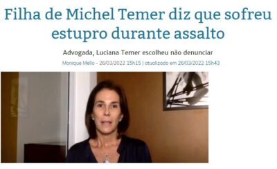 Vítimas da sociedade? Bandidos não estão respeitando nem filha de ex-presidente…