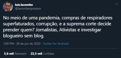 Ditadura da toga? Lacombe sobre o “cala-boca” do STF…