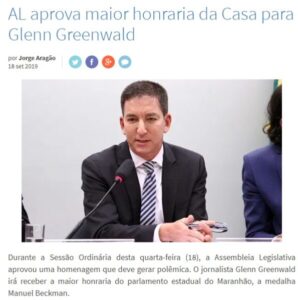 42 deputados do Maranhão acharam correto aprovar projeto de honra para um estrangeiro receptador de mensagens hackeadas.
