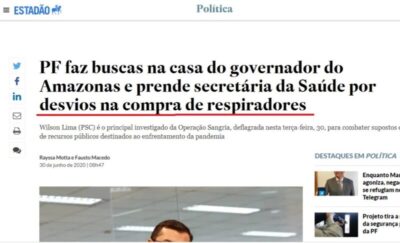 Covid-19: Governador comunista se diz disposto a ajudar doentes de Manaus, mas não quer falar dos respiradores superfaturados que foram desviados…