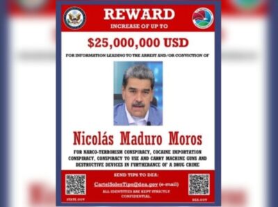 EUA oferecem US$ 25 milhões por informações que levem à prisão de Nicolás Maduro