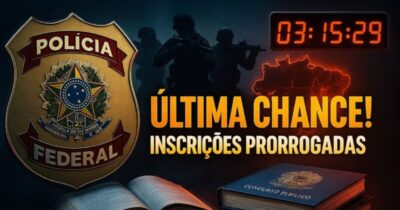 Última chance! Polícia Federal prorroga inscrições de concurso com mil vagas e salários de até R$ 26 mil
