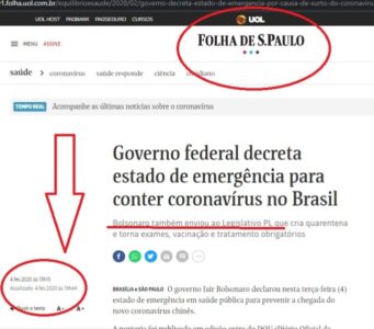 Reportagem da Folha de SP para esfregar na cara de Lulo-comunistas derrotados. A culpa das mortes por covid-19 é do STF que legislou em favor dos governadores e prefeitos: Olha aí Flávio Dino e seu consórcio de governadores rebeldes que se recusam aceitar o governo eleito democraticamente pelo povo do Brasil…