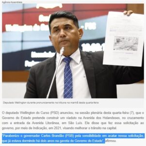 Saiu da gaveta: Wellington do Curso seria o “pai do viaduto”???!!!