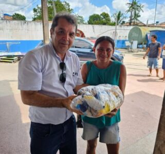 Dr Hilton Gonçalo e deputado Ariston distribuem mais de 35 mil cestas básicas em todo o Maranhão através da Fundação Gonçalo