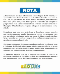 Prefeitura de São Luís x TV Mirante