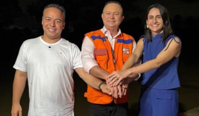 Fred Campos e Mariana Brandão realizam vistorias em Paço do Lumiar junto ao governador Carlos Brandão após as fortes chuvas