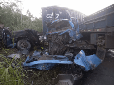 Caminhoneiro fica gravemente ferido em acidente com quatro veículos em Codó